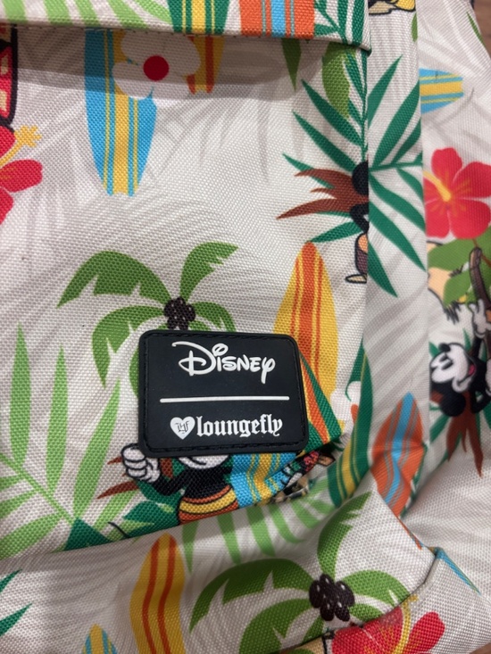 NWOT Loungefly Disney Mickey Minnie Tropical Surfboards Nylon Backpack Beach Bag main image 5